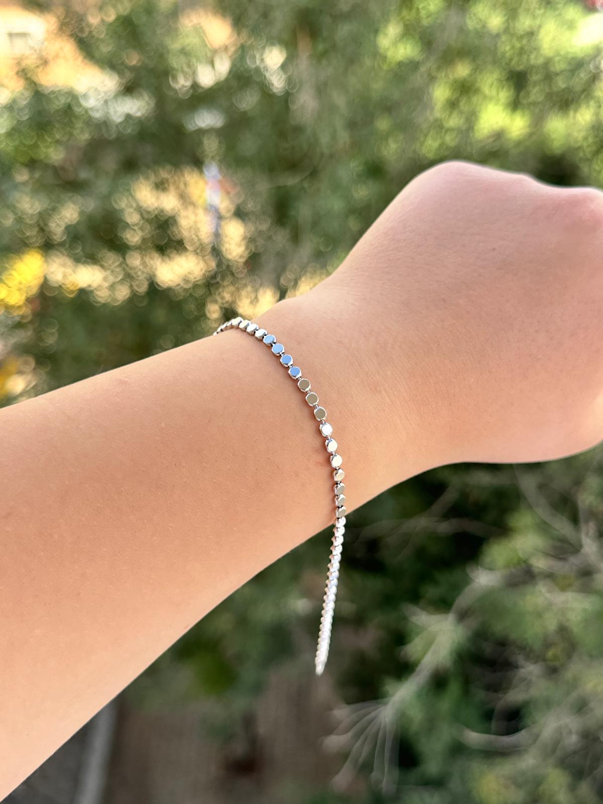 İnce Yuvarlak ( Pul ) Detaylı Minimal Bileklik