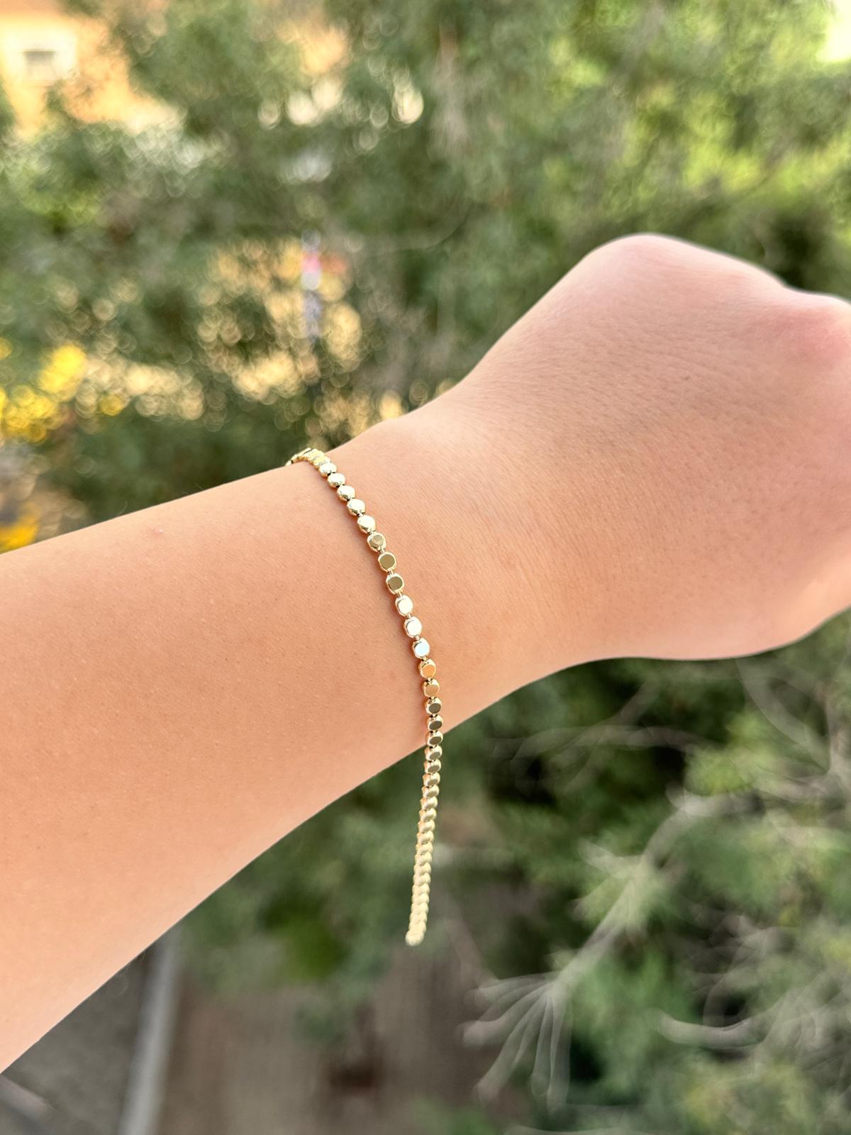 14K Altın Kaplama Kararma Yapmaz Minimal Kadın Bileklik