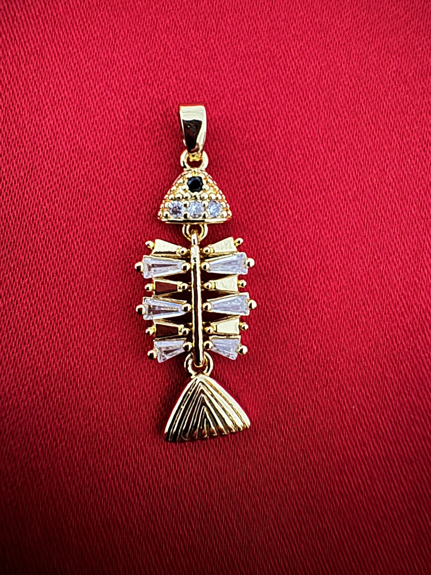 14K Altın Kaplama Balık İskeleti