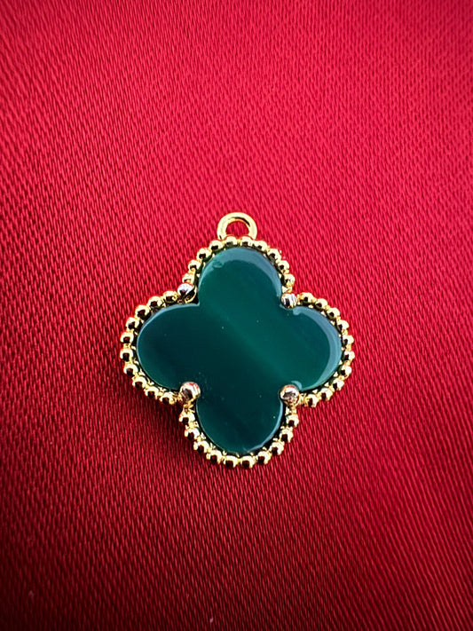 14K Altın Kaplama Yonca Kolye Ucu