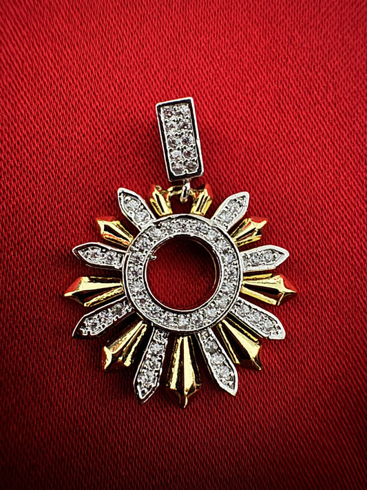 14K Altın Kaplama Güneş Işığı Kolye Ucu