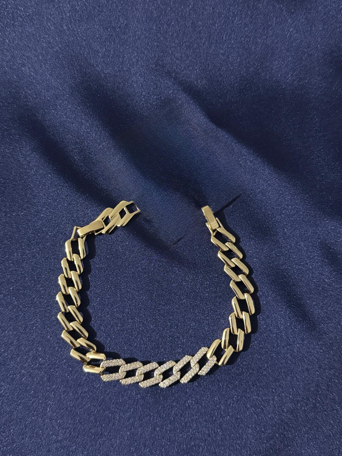 14K Altın Kaplama VIP Baskı Bilezik