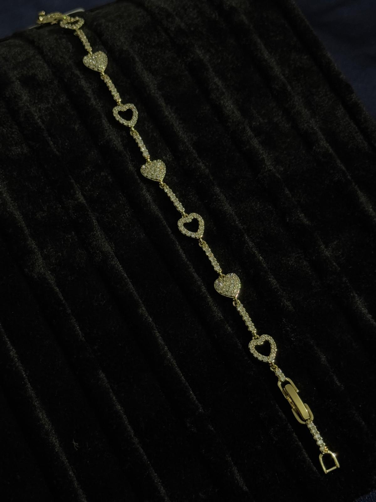 14K Altın Kaplama VIP Kalpli Bileklik