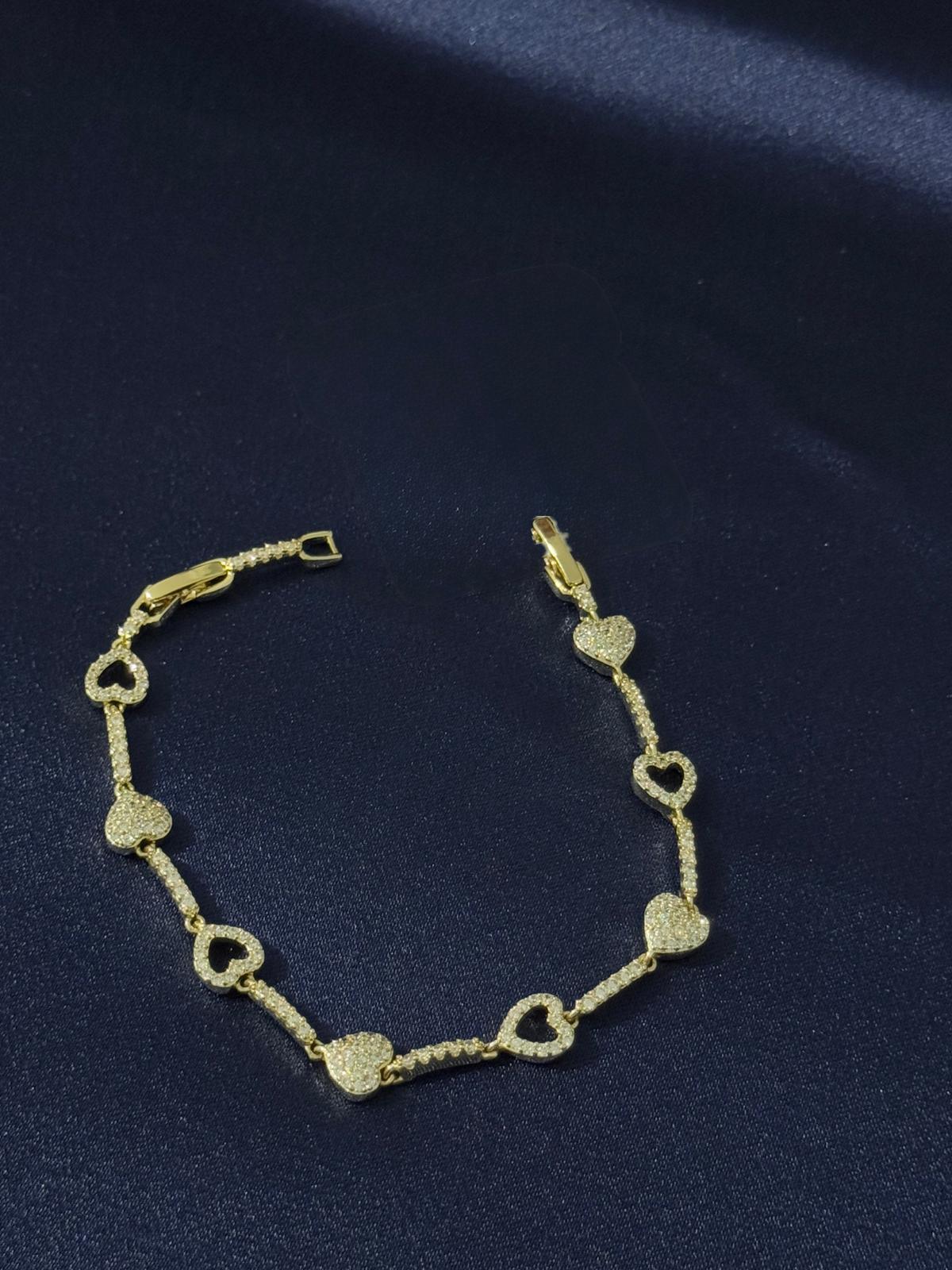 14K Altın Kaplama VIP Kalpli Bileklik