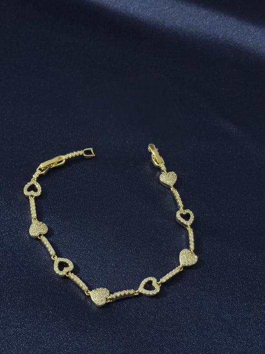 14K Altın Kaplama VIP Kalpli Bileklik