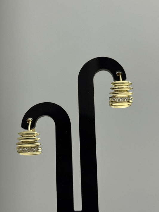 14K Altın Kaplama Küpe