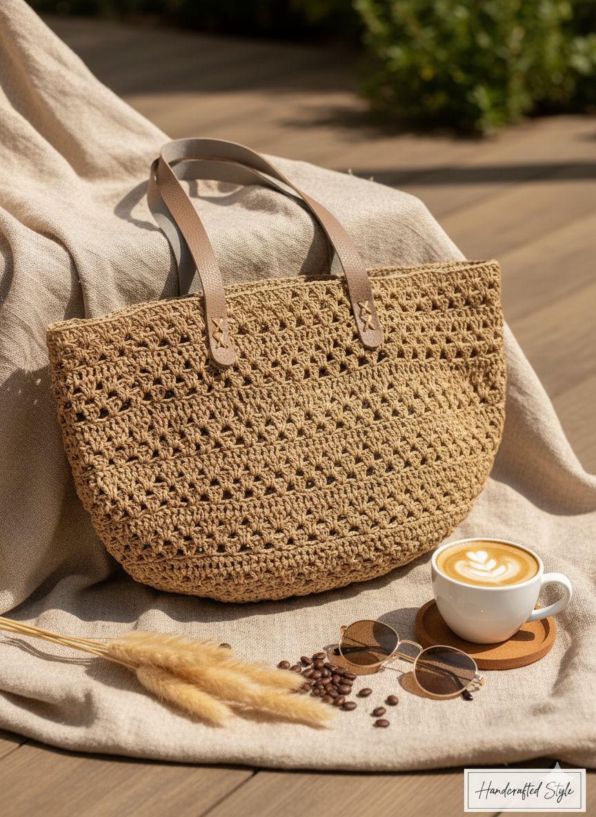 Doğal ve Şık: El Yapımı Hasır Çanta
