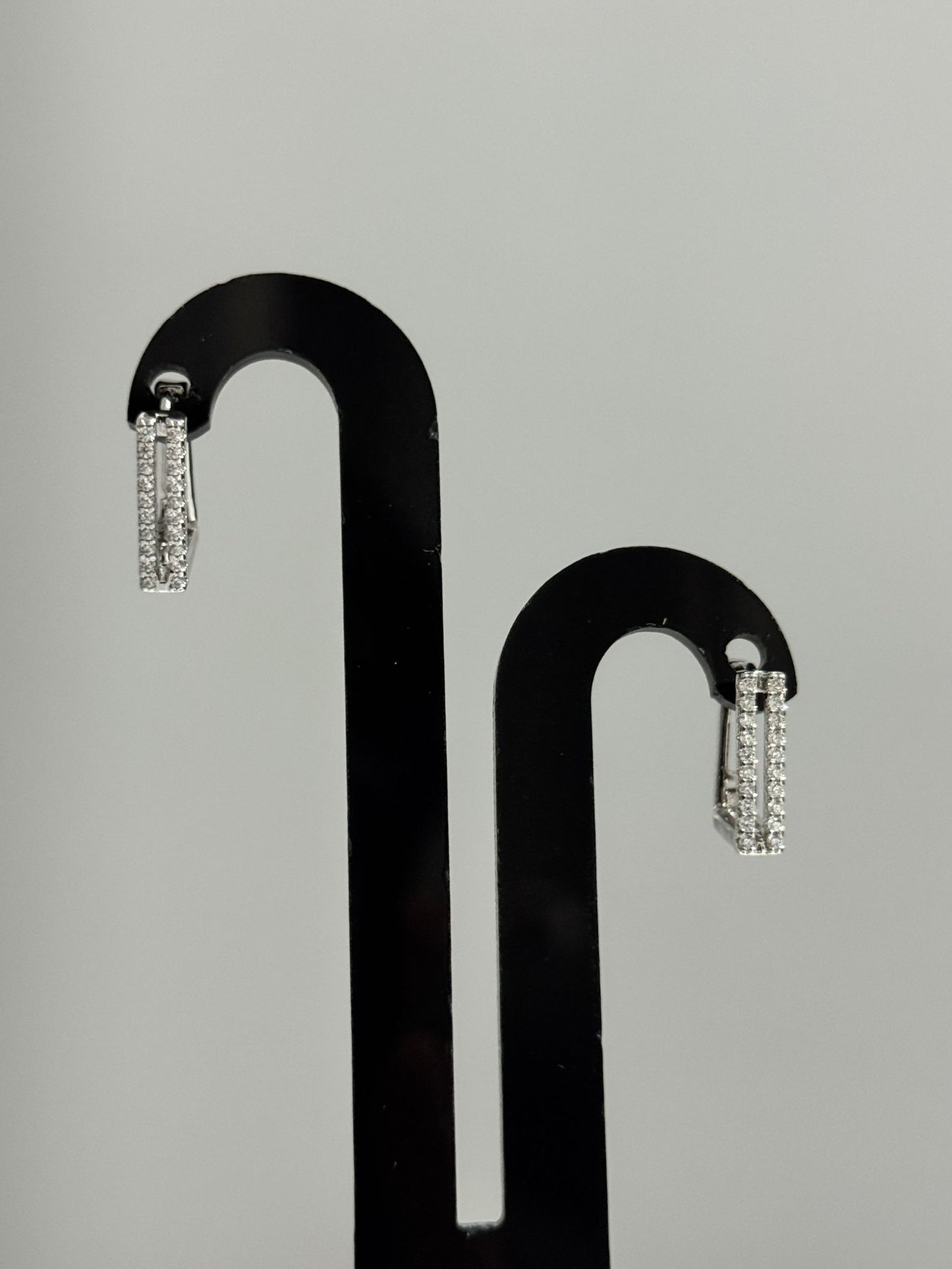 14K Beyaz Altın Kaplama Küpe