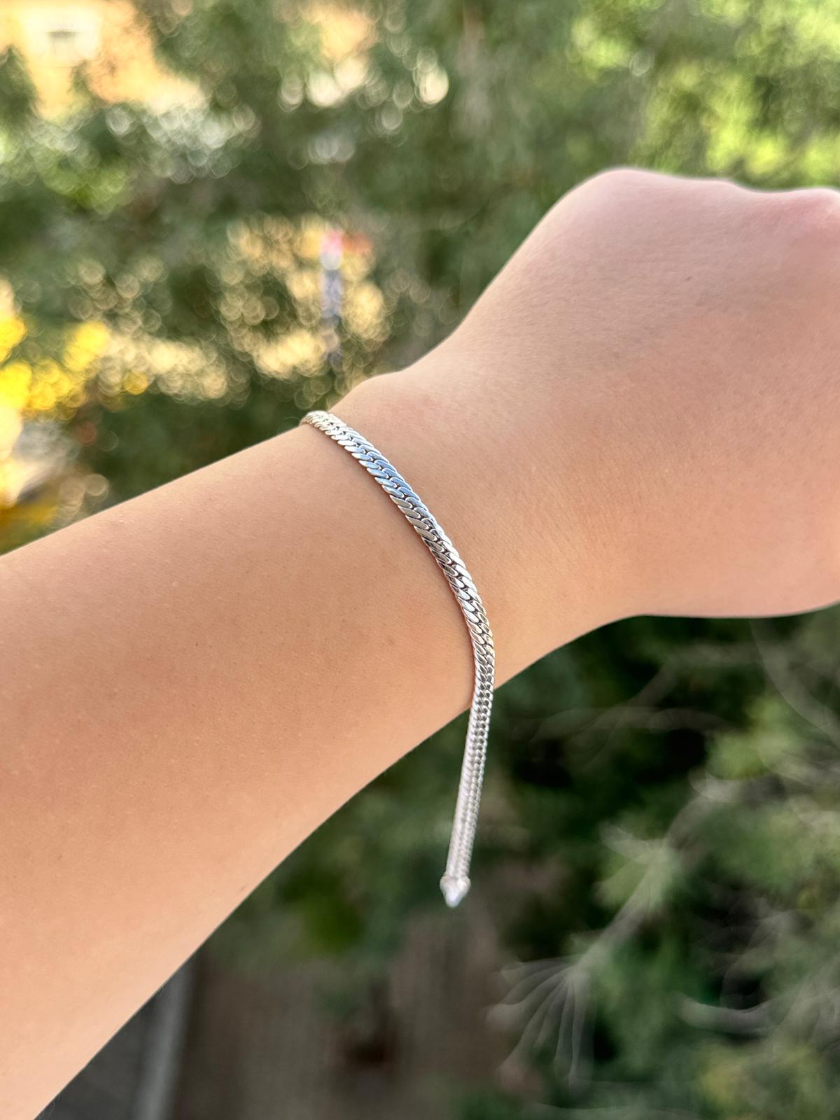 Klasik Gümüş Tonlu Zincir Bileklik