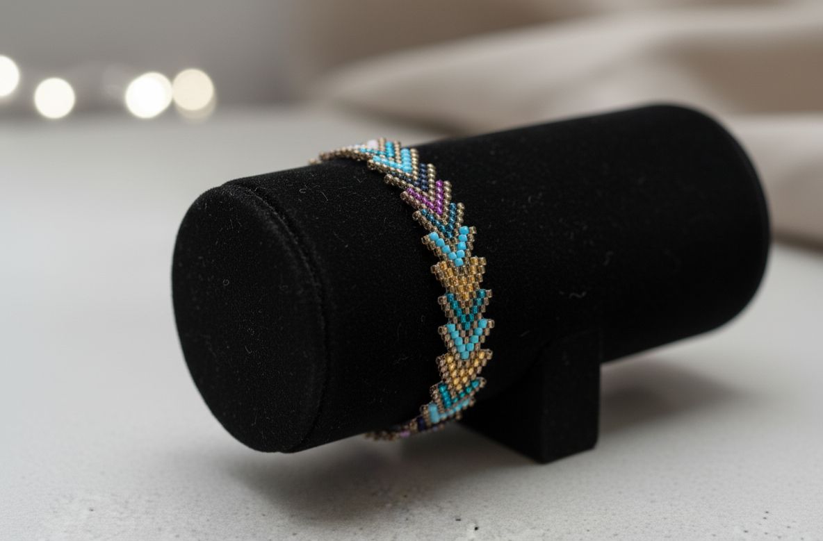 Chevron Desenli Tasarım Bileklik